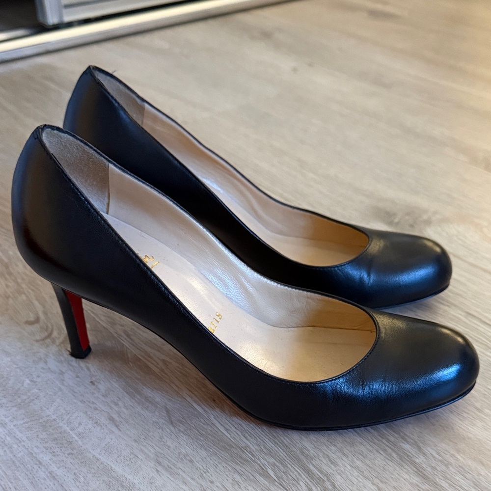 Christian Louboutin Black Leather Heels